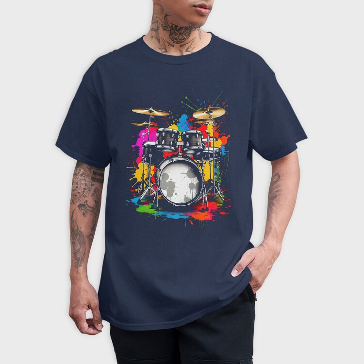 Drummer Set Colorful, Tricou Barbati (Unisex)