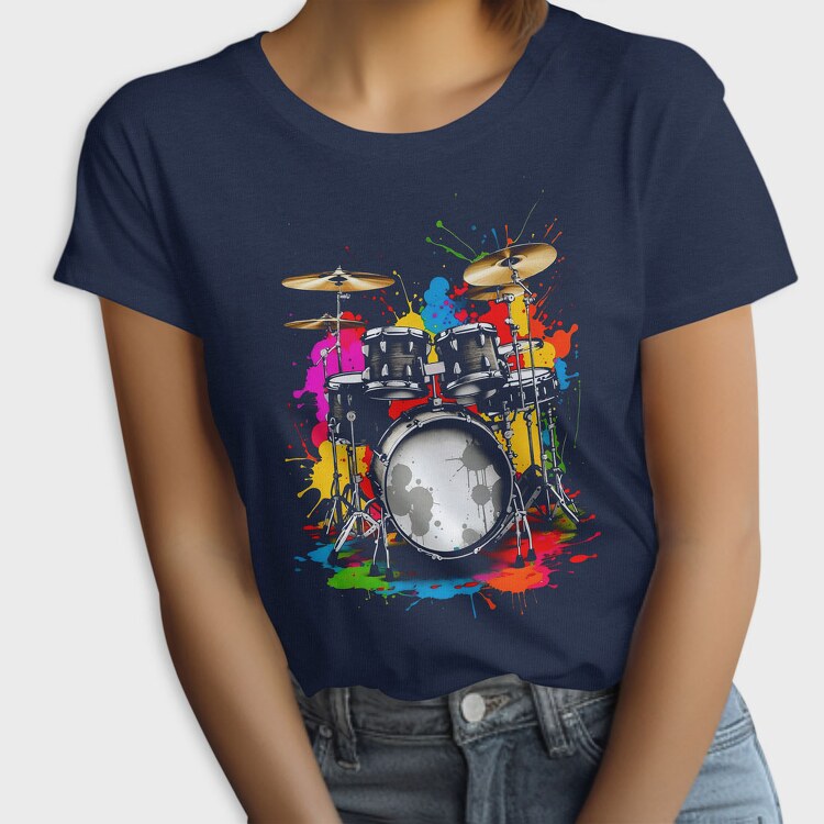 Drummer Set Colorful, Tricou Femei