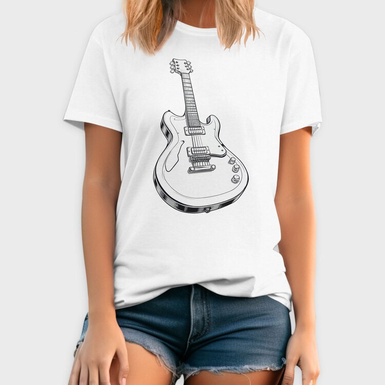 Guitar Draw, Tricou Barbati (Unisex)
