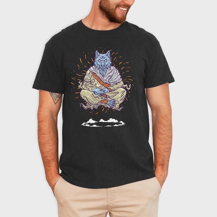 Monk Wolf, Tricou Barbati (Unisex)