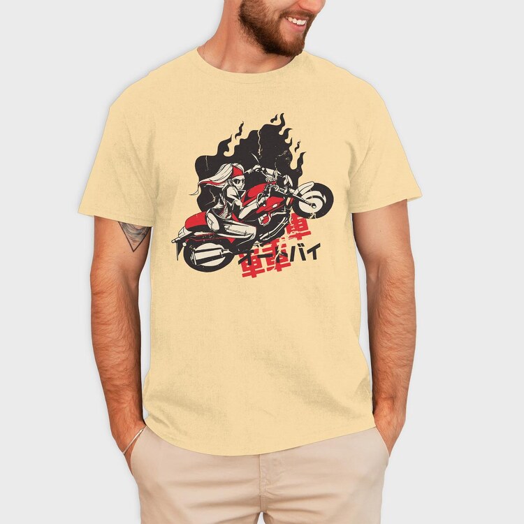 Motorcycle Girl, Tricou Barbati (Unisex)