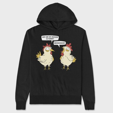 Hanorac Barbati (Unisex), Crazy Funny Chickens