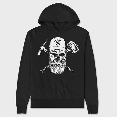 Skull Hammer, Hanorac Oversize Barbati (Unisex)