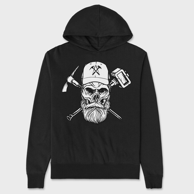 Skull Hammer, Hanorac Oversize Barbati (Unisex)