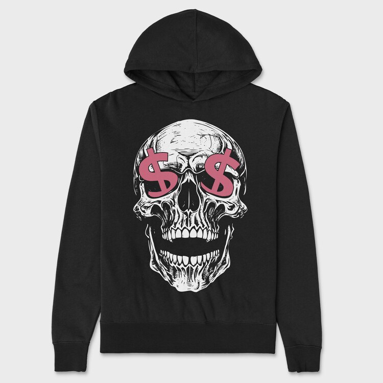 Skull Money, Hanorac Oversize Barbati (Unisex)