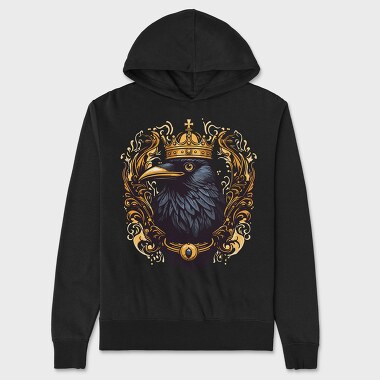 Crow Gold Crown, Hanorac Oversize Barbati (Unisex)