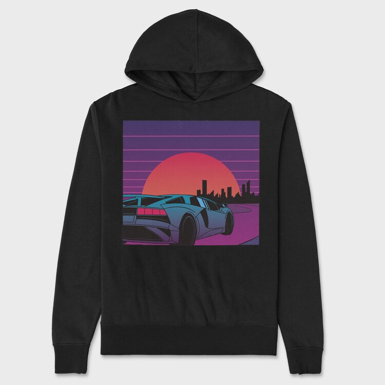 City Vaporwave 2, Hanorac Oversize Barbati (Unisex)