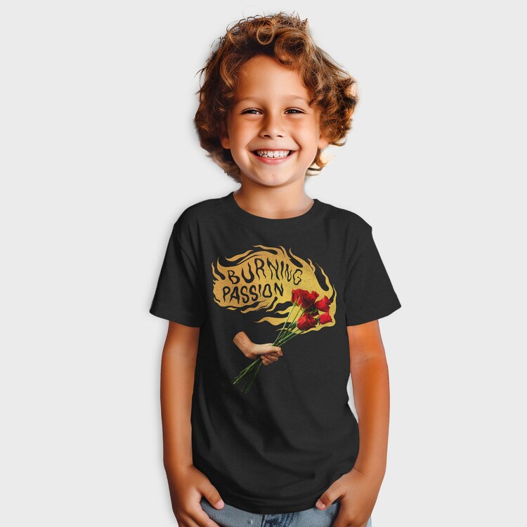 Fire Burning With Passion Flowers, Tricou Copii