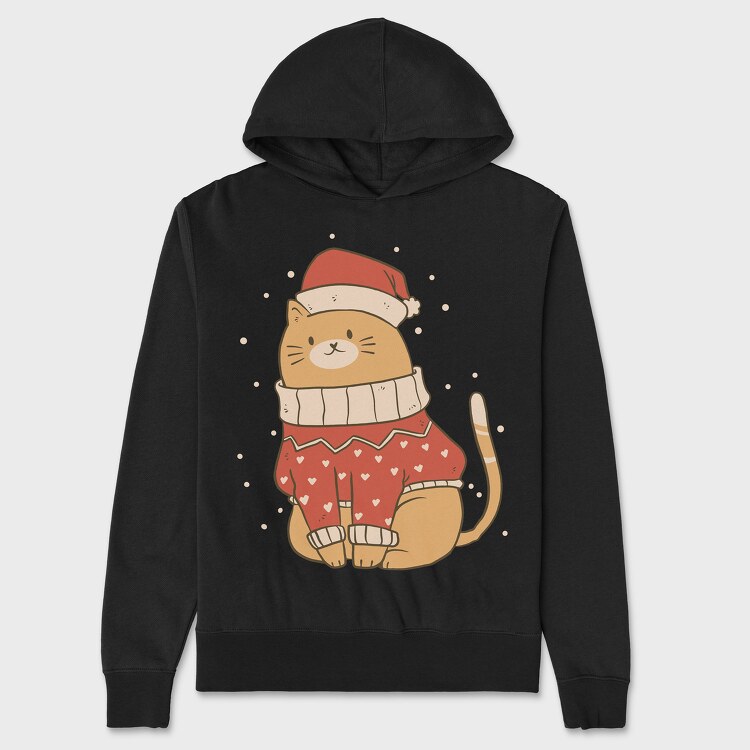 Hanorac Barbati (Unisex), Cute Cat Christmas