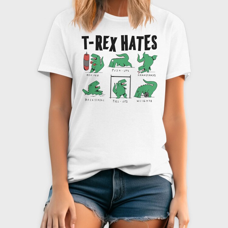 Trex Hates, Tricou Barbati (Unisex)