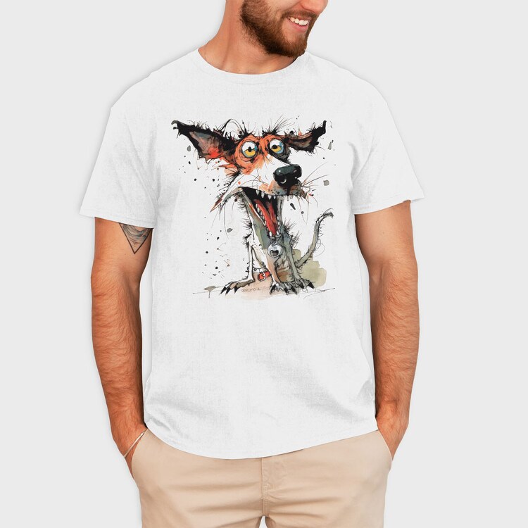 Crazy Dog Ink, Tricou Barbati (Unisex)