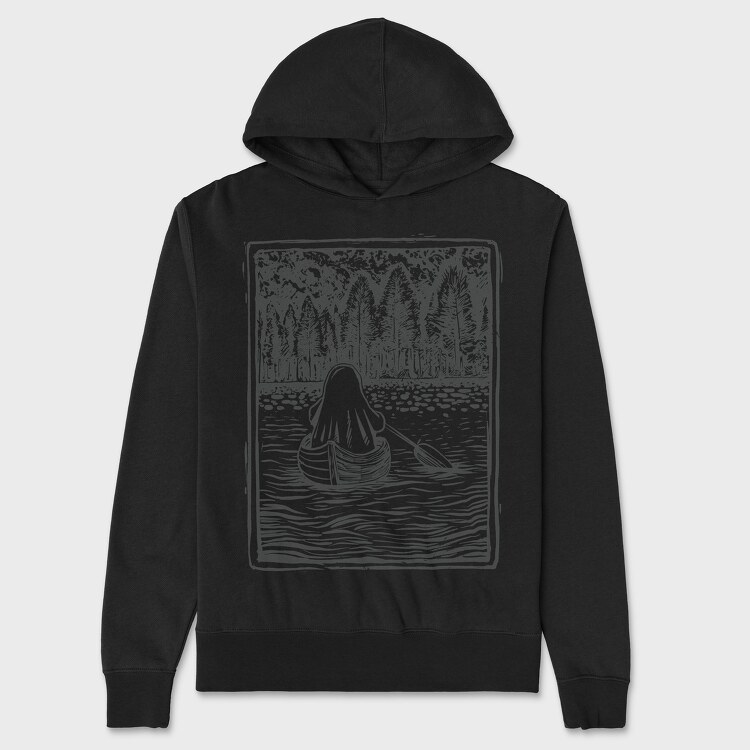 Lino Art Ghost Boat, Hanorac Oversize Barbati (Unisex)