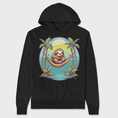 Sloth in a Hammock, Hanorac Oversize Barbati (Unisex)