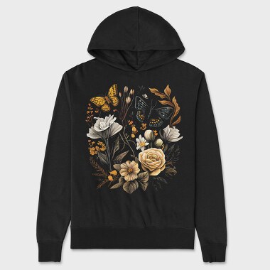 Botanical Flowers, Hanorac Oversize Barbati (Unisex)