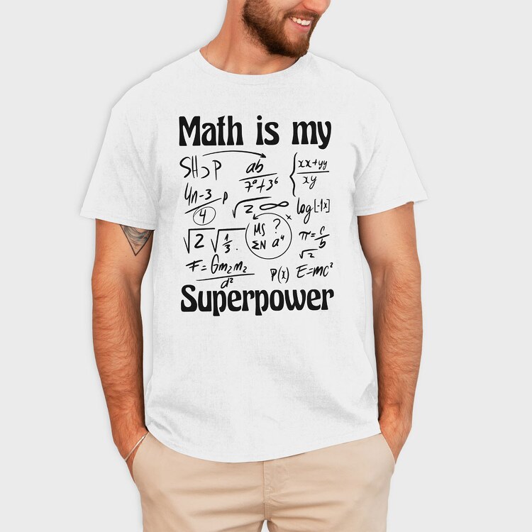 Math Superpower, Tricou Barbati (Unisex)