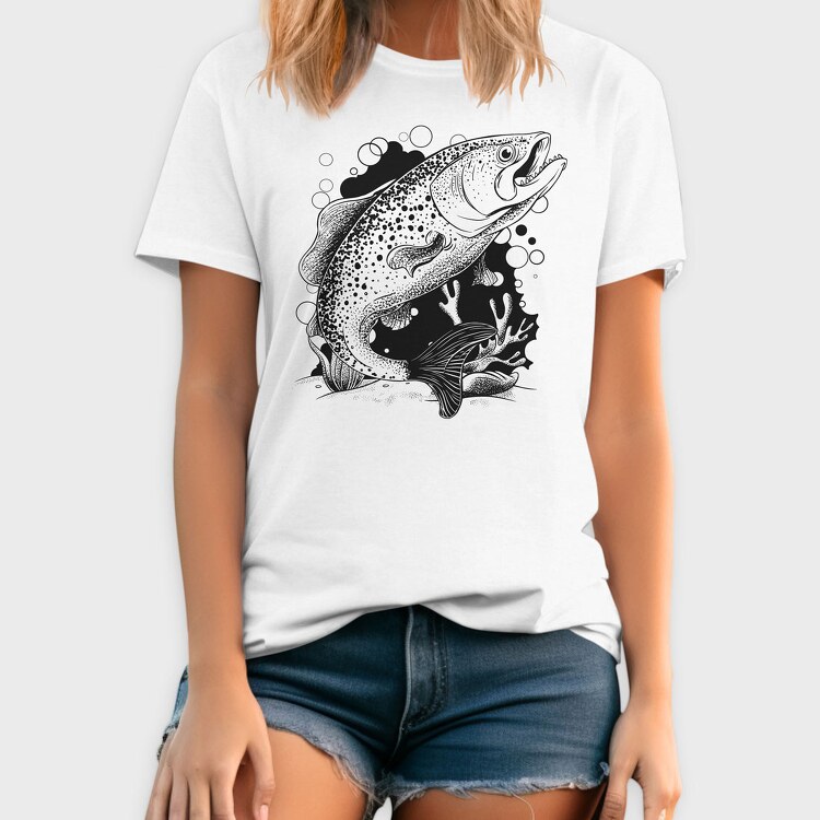 Fish Illustration, Tricou Barbati (Unisex)