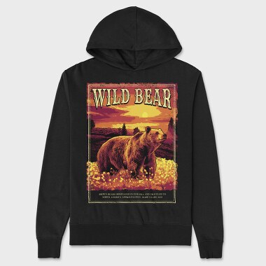 Wild Bear Forest, Hanorac Oversize Barbati (Unisex)