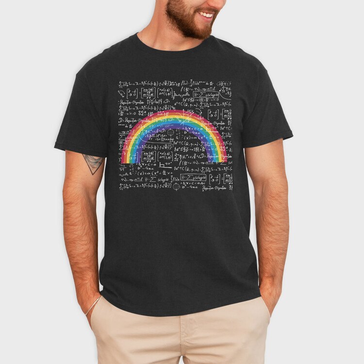 Maths Rainbow, Tricou Barbati (Unisex)