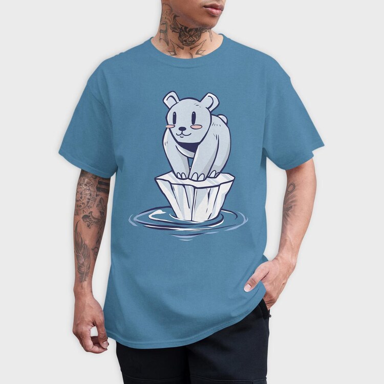 Polar Bear Alone, Tricou Barbati (Unisex)