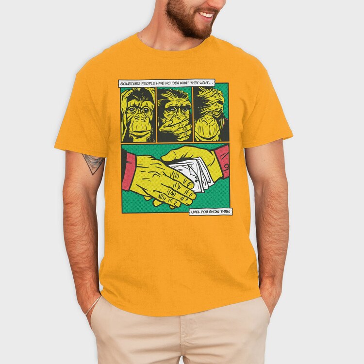 Monkey Money Comics, Tricou Barbati (Unisex)