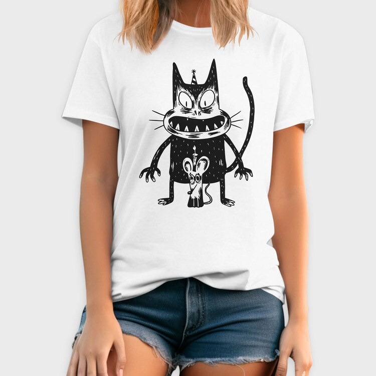 Creepy Cat Mouse, Tricou Barbati (Unisex)