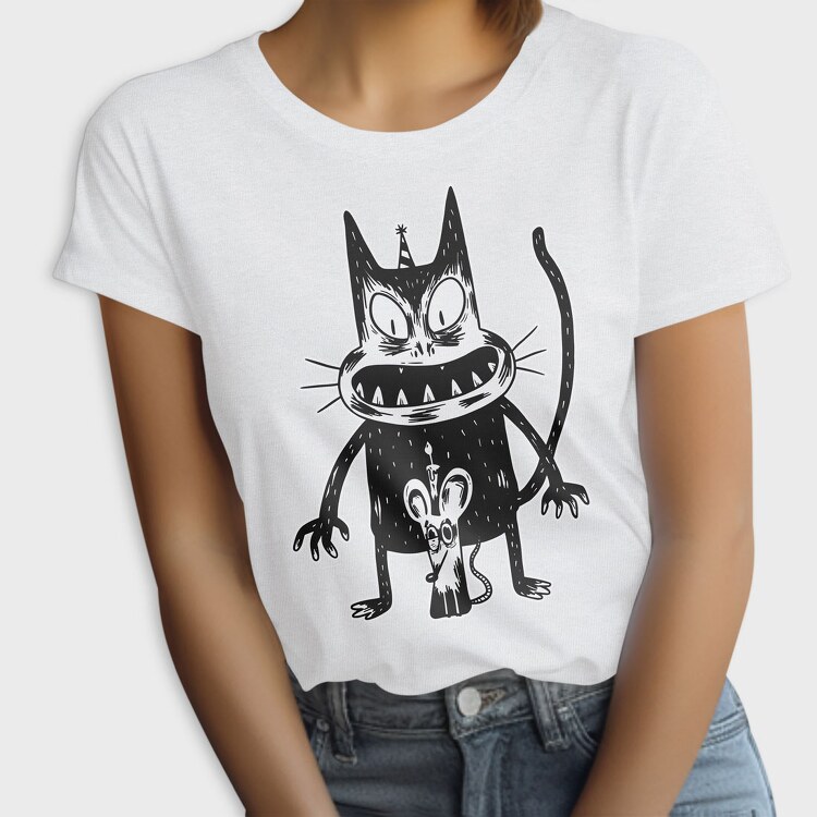 Creepy Cat Mouse, Tricou Femei