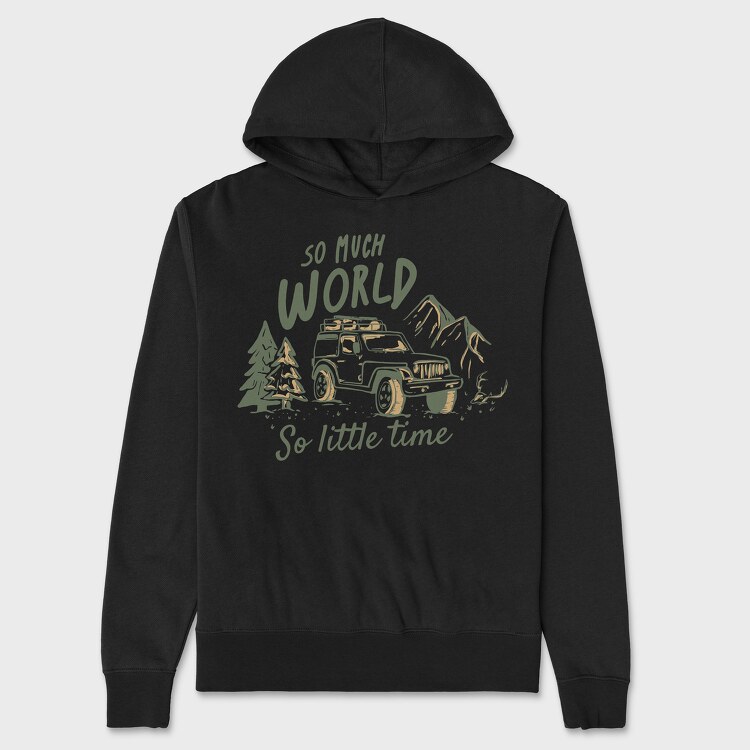 So Much World So Little Time Jeep, Hanorac Oversize Barbati (Unisex)