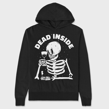 Dead Inside Skeleton Wine, Hanorac Oversize Barbati (Unisex)