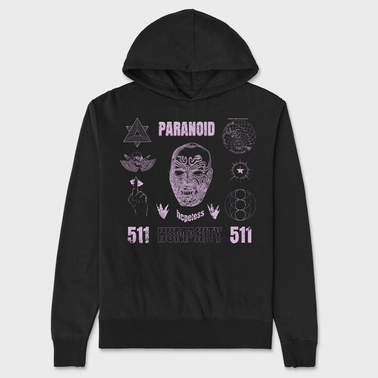 Grounge Paranoid, Hanorac Oversize Barbati (Unisex)