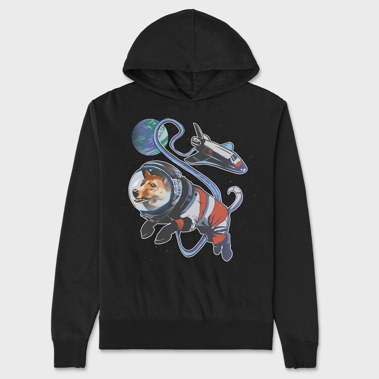 Space Dog Earth, Hanorac Oversize Barbati (Unisex)