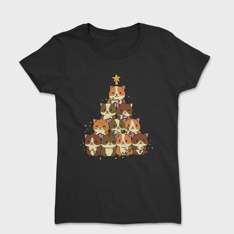 Hamster Christmas Tree, Tricou Femei