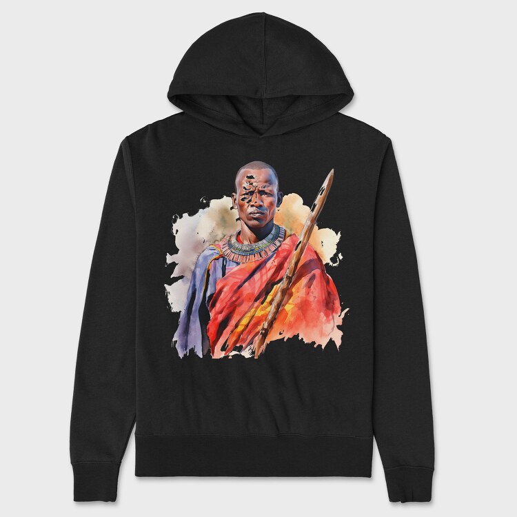 Maasai Warrior Masai, Hanorac Oversize Barbati (Unisex)