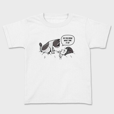 Tricou Copii, Cat Waking Up Girl