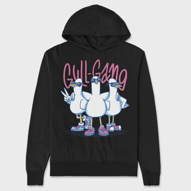 Gull Gang Seagulls, Hanorac Oversize Barbati (Unisex)