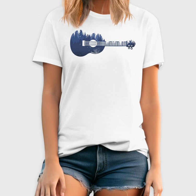 Ukulele Landscape, Tricou Barbati (Unisex)