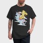 Banana Riding Unicorn, Tricou Barbati (Unisex)