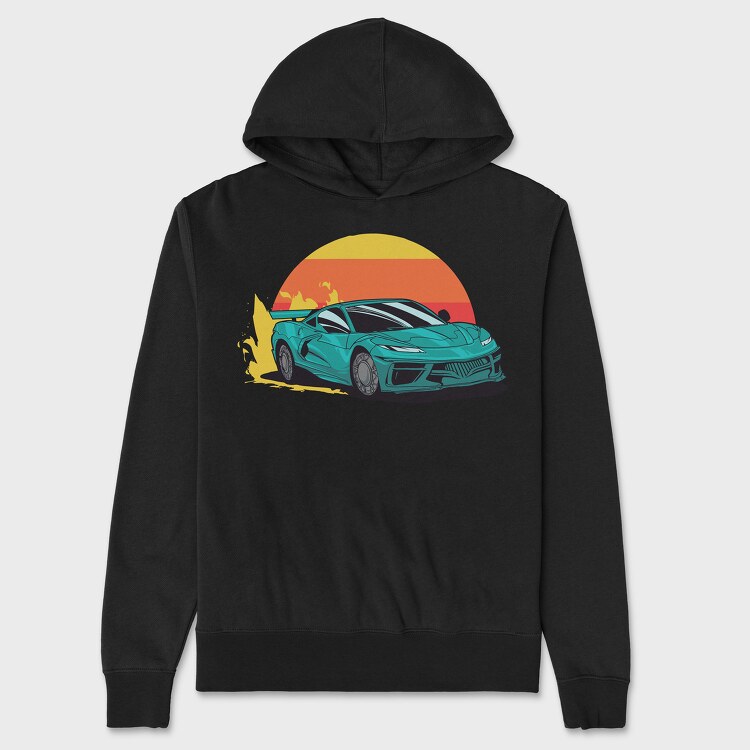 Hanorac Barbati (Unisex), Racecar Retro Sunset