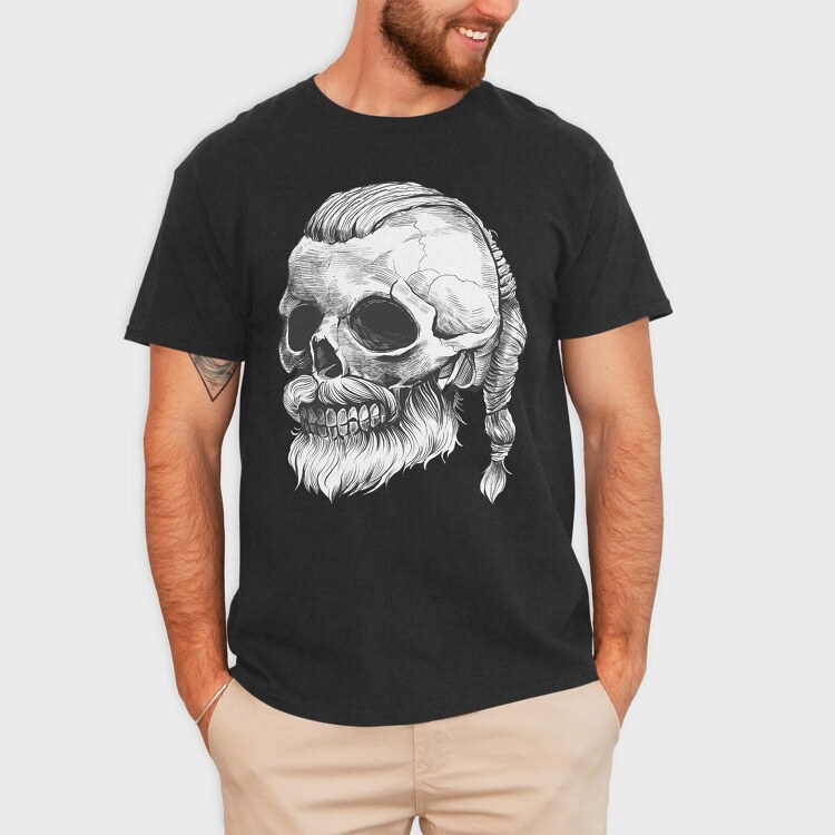 Skull Viking, Tricou Barbati (Unisex)
