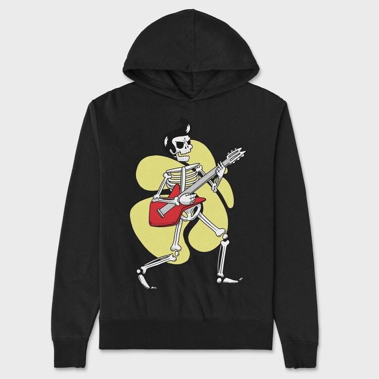 Guitar Skeleton, Hanorac Oversize Barbati (Unisex)