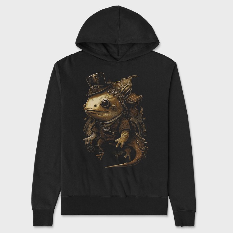 Steampunk Axolotl, Hanorac Oversize Barbati (Unisex)