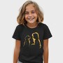 Girl Dog Silhouette, Tricou Copii