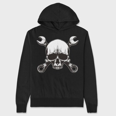 Mechanic Skull Wrench, Hanorac Oversize Barbati (Unisex)