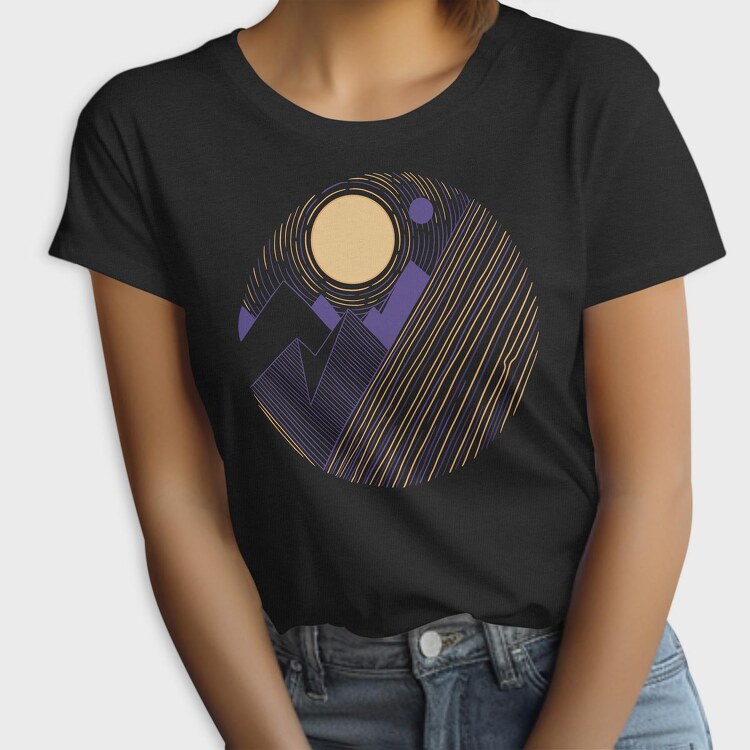 Landscape Sunset Mountain, Tricou Femei