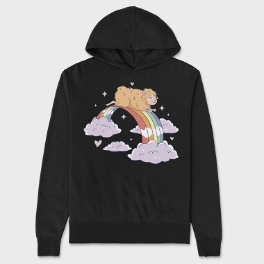 Hamster Rainbow, Hanorac Oversize Barbati (Unisex)