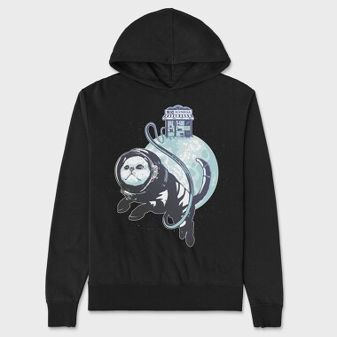 Cat Astronaut Bodega, Hanorac Oversize Barbati (Unisex)