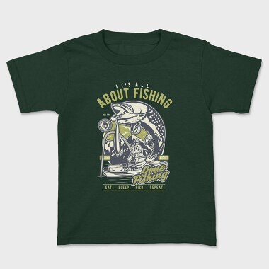 Tricou Copii, All About Fishing