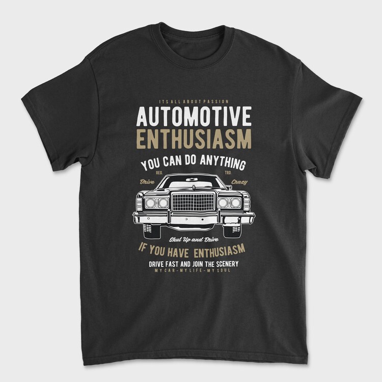 Automotive Enthusiasm, Tricou Barbati (Unisex)