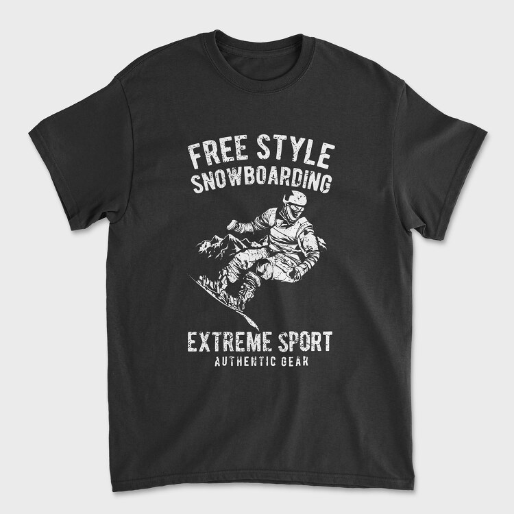 Free Style Snowboarding, Tricou Barbati (Unisex)