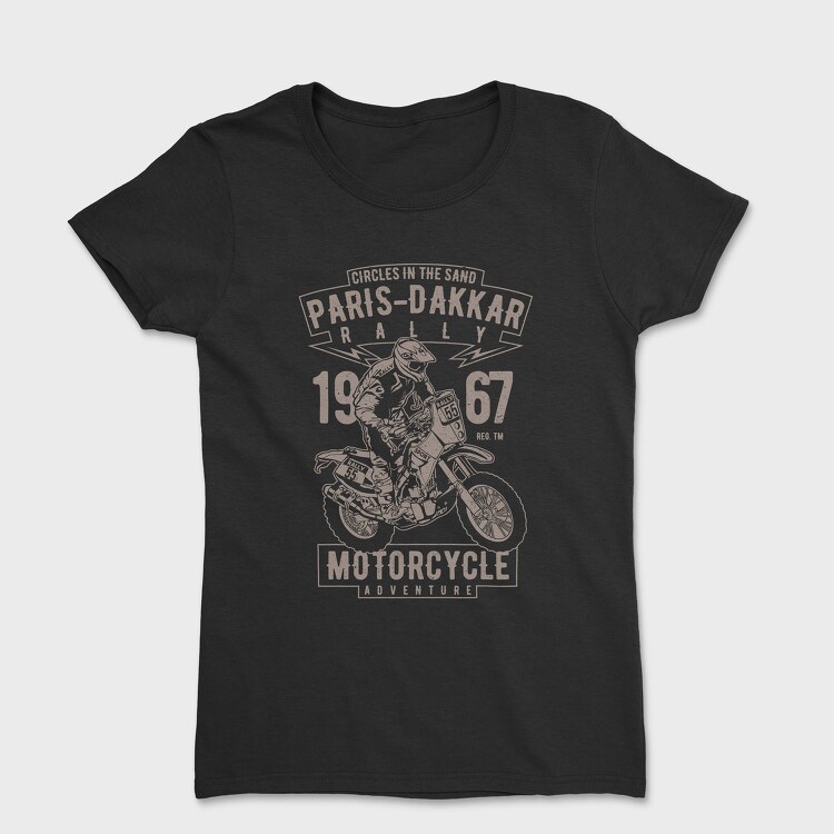 Tricou Femei, Paris Dakkar Rally Motorcycle