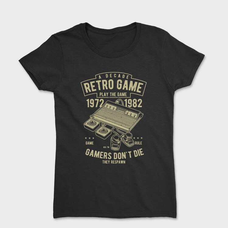 Tricou Femei, Retro Game